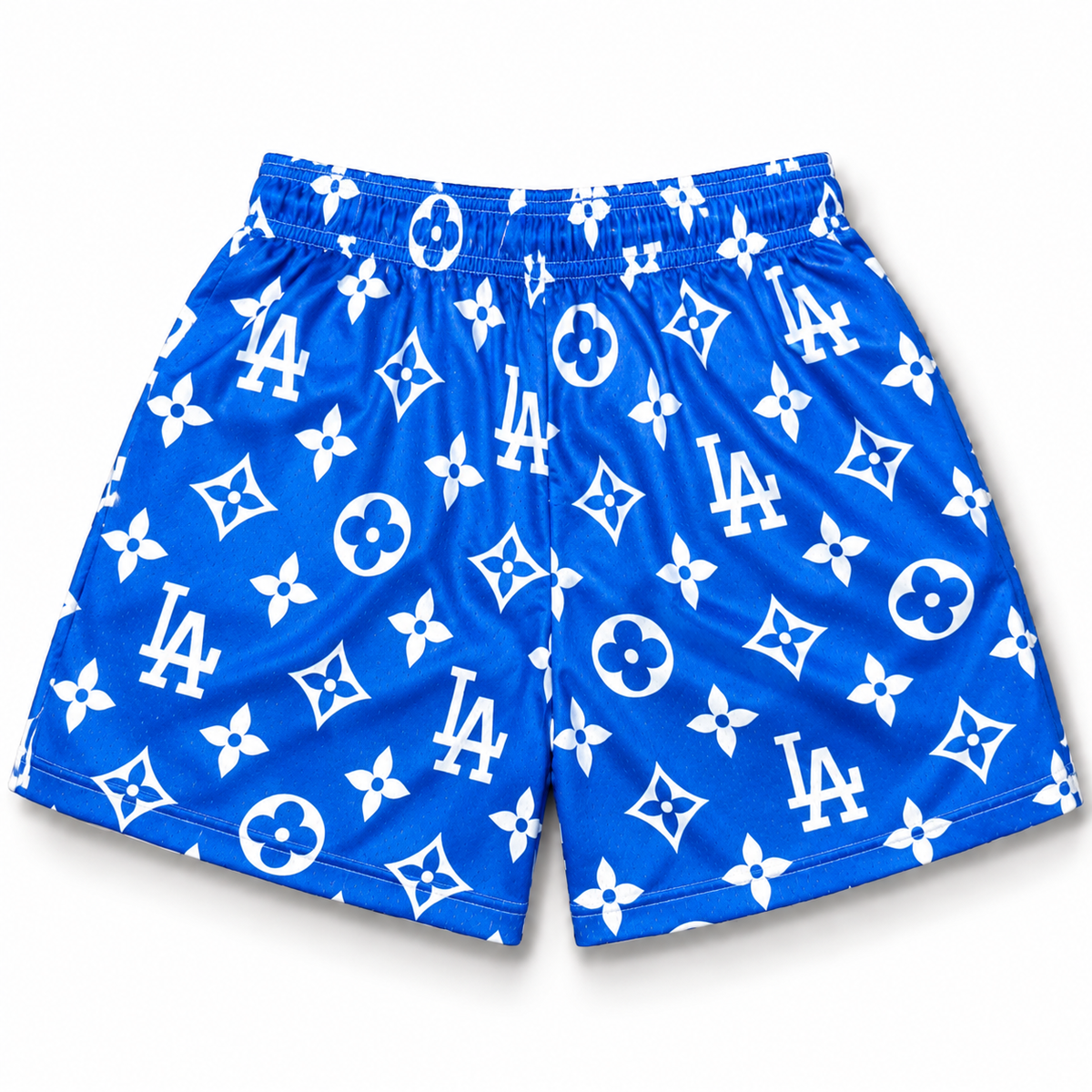 Bravest Studios Los Angeles Dodgers Louis Vuitton-Inspired Mesh Monogram Shorts Royal Blue 2021