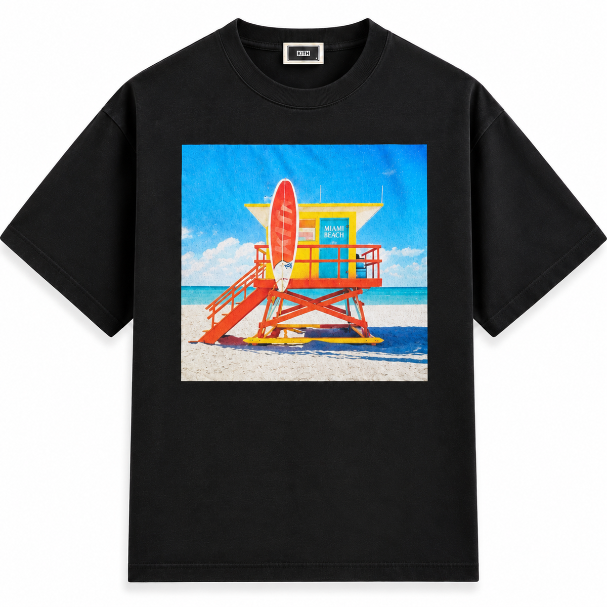 Kith Miami Lifeguard Vintage Tee Black | Store Exclusive 2025