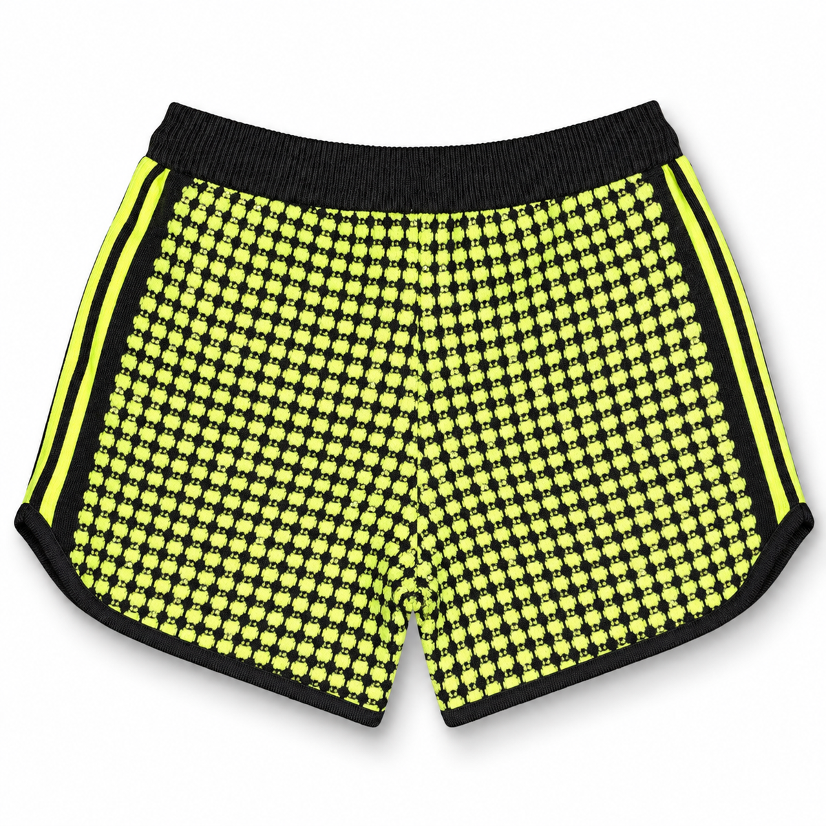 adidas Originals Wales Bonner Crochet Knit Shorts Semi Frozen Yellow Brown 2024 (USED)
