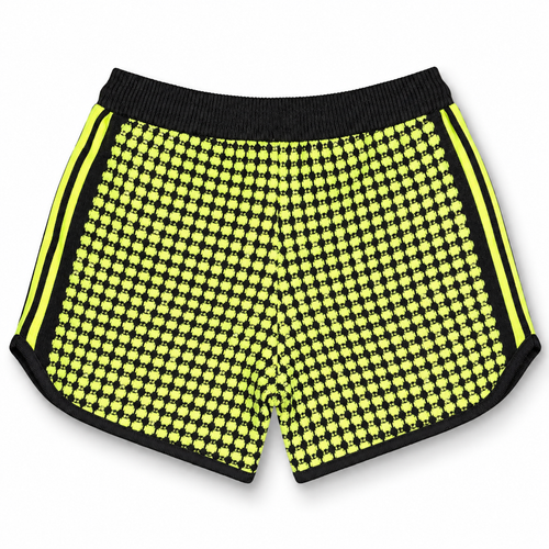 adidas Originals Wales Bonner Crochet Knit Shorts Semi Frozen Yellow Brown 2024 (USED)