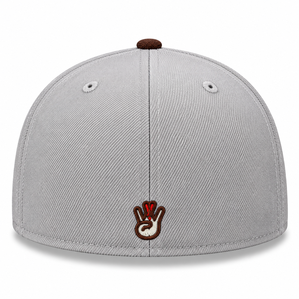 New Era California Bear 59FIFTY Fitted Hat Grey Brown Red 2021