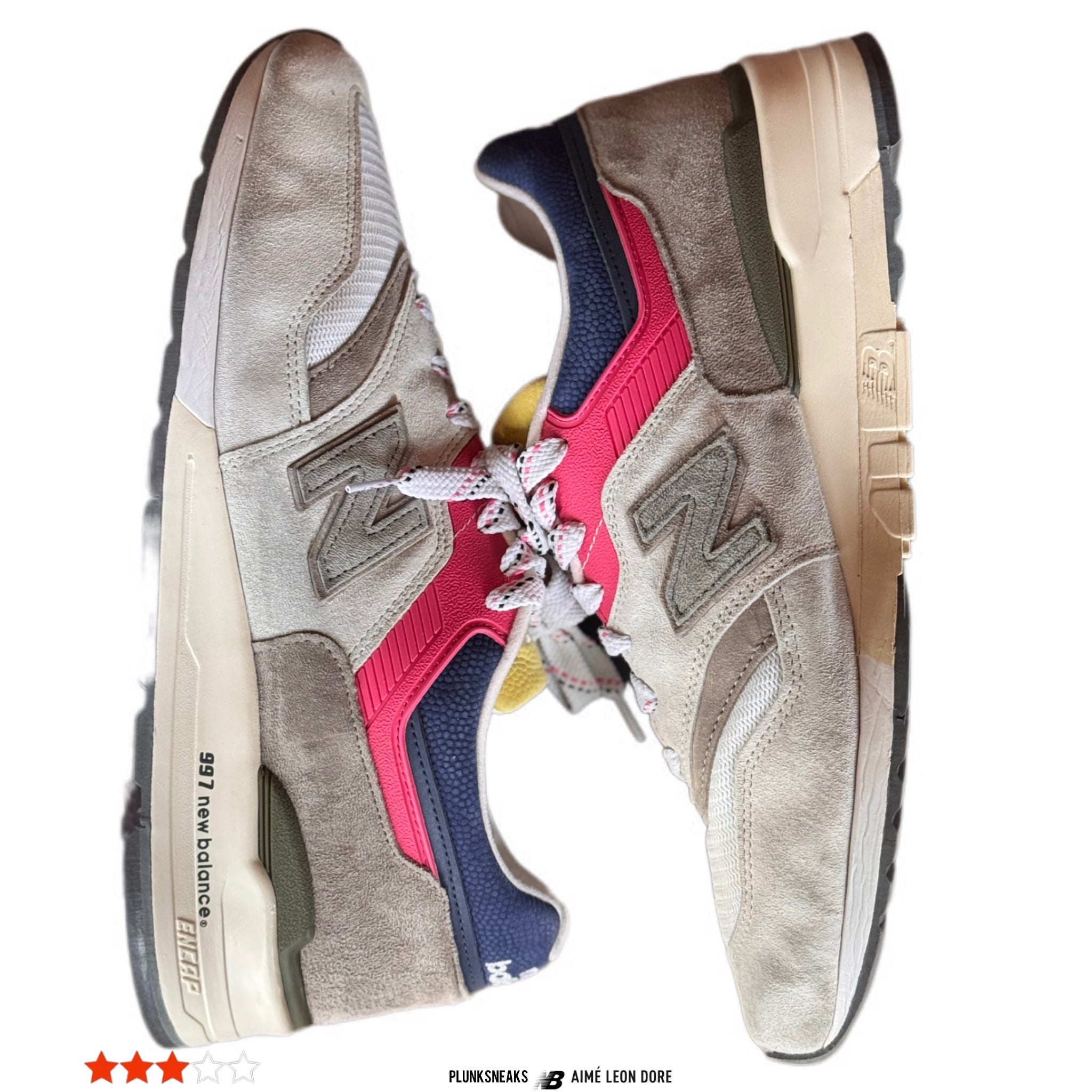 Aimé Leon Dore x New Balance 997 MiUSA Yellow Tongue 2019 (USED)