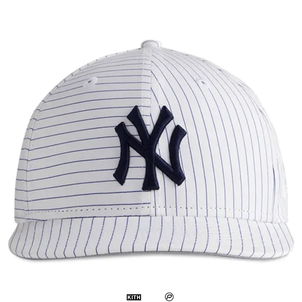 Kith New Era New York Yankees YD Stripe 59Fifty Low Profile Fitted Hat White 2022 (USED)