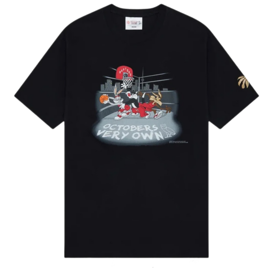 October’s Very Own for Looney Tunes x Toronto Raptors Street Ball Tee Black 2023