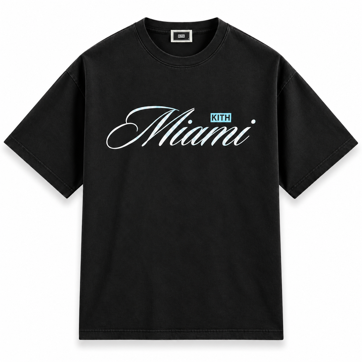 Kith Miami Script Vintage Tee Black | Store Exclusive 2025