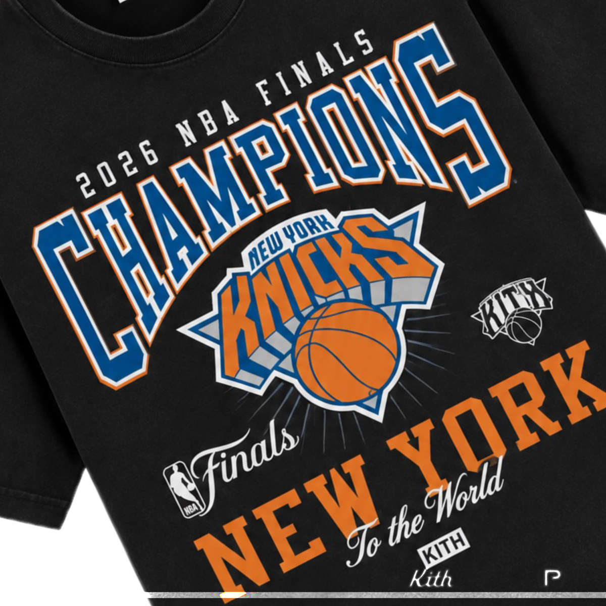 Kith for the New York Knicks Champions Vintage Tee Black 2026