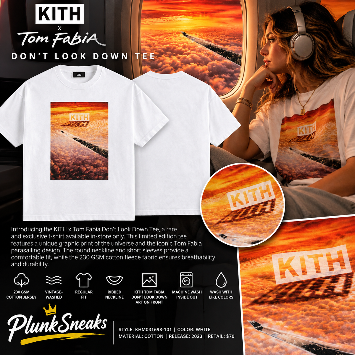 Kith Tom Fabia Don’t Look Down Tee White | Store Exclusive 2023