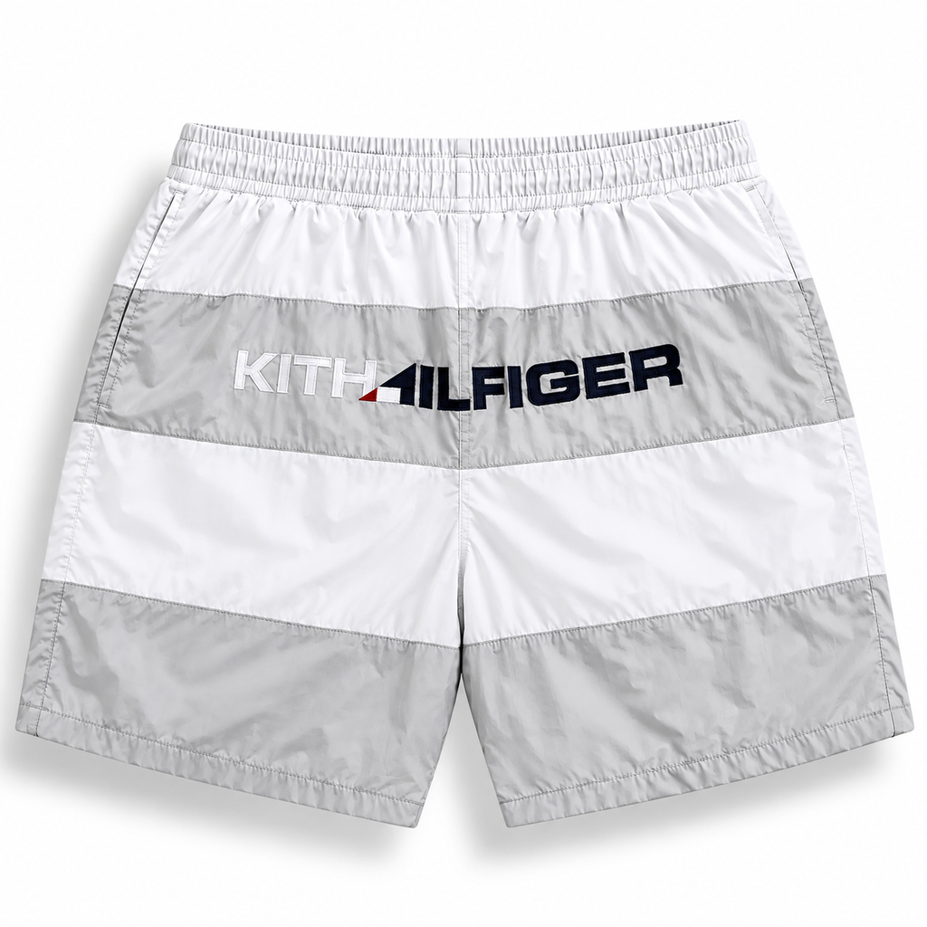Kith x Tommy Hilfiger Stripe Woven Shorts White 2019 (USED)