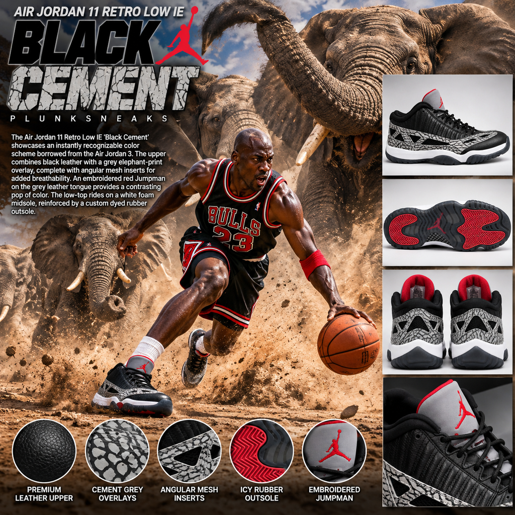 Air Jordan 11 IE Retro Black Cement Custom 2011 (USED)