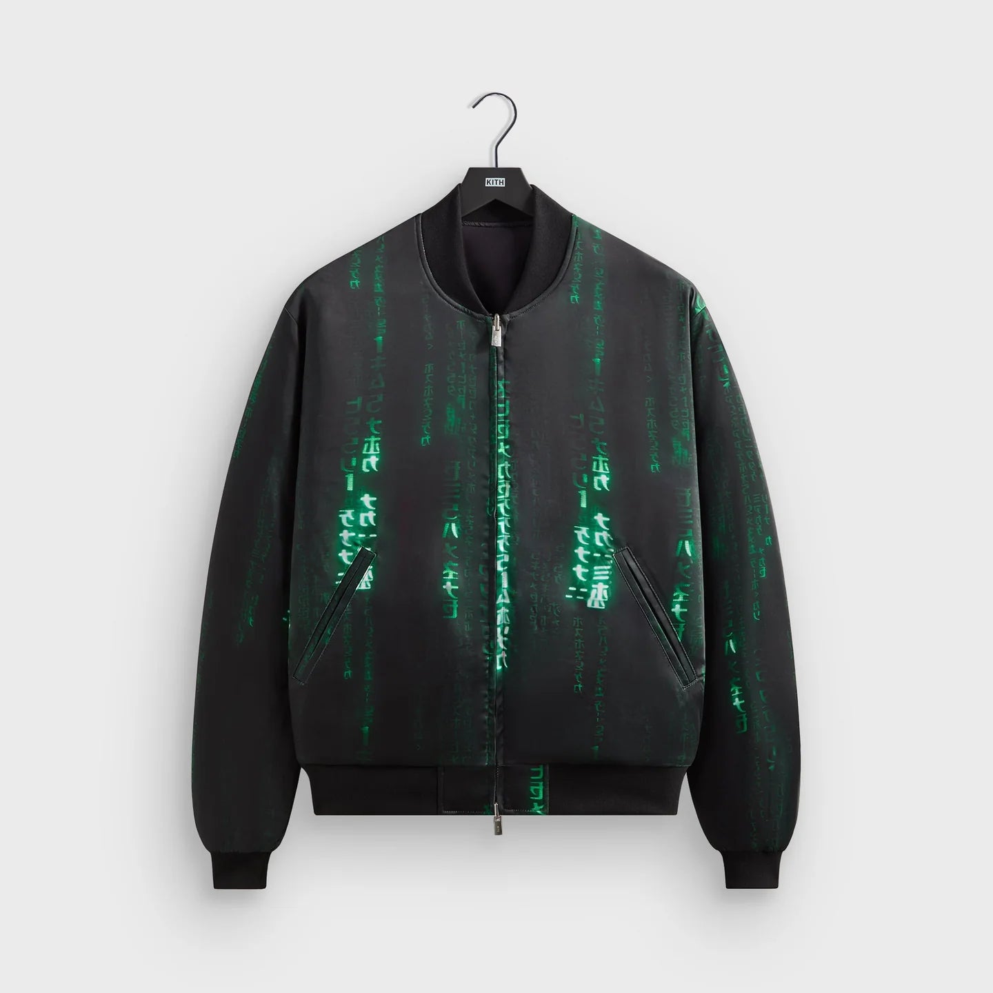 Kith for The Matrix Vance Satin Reversible Bomber Jacket
