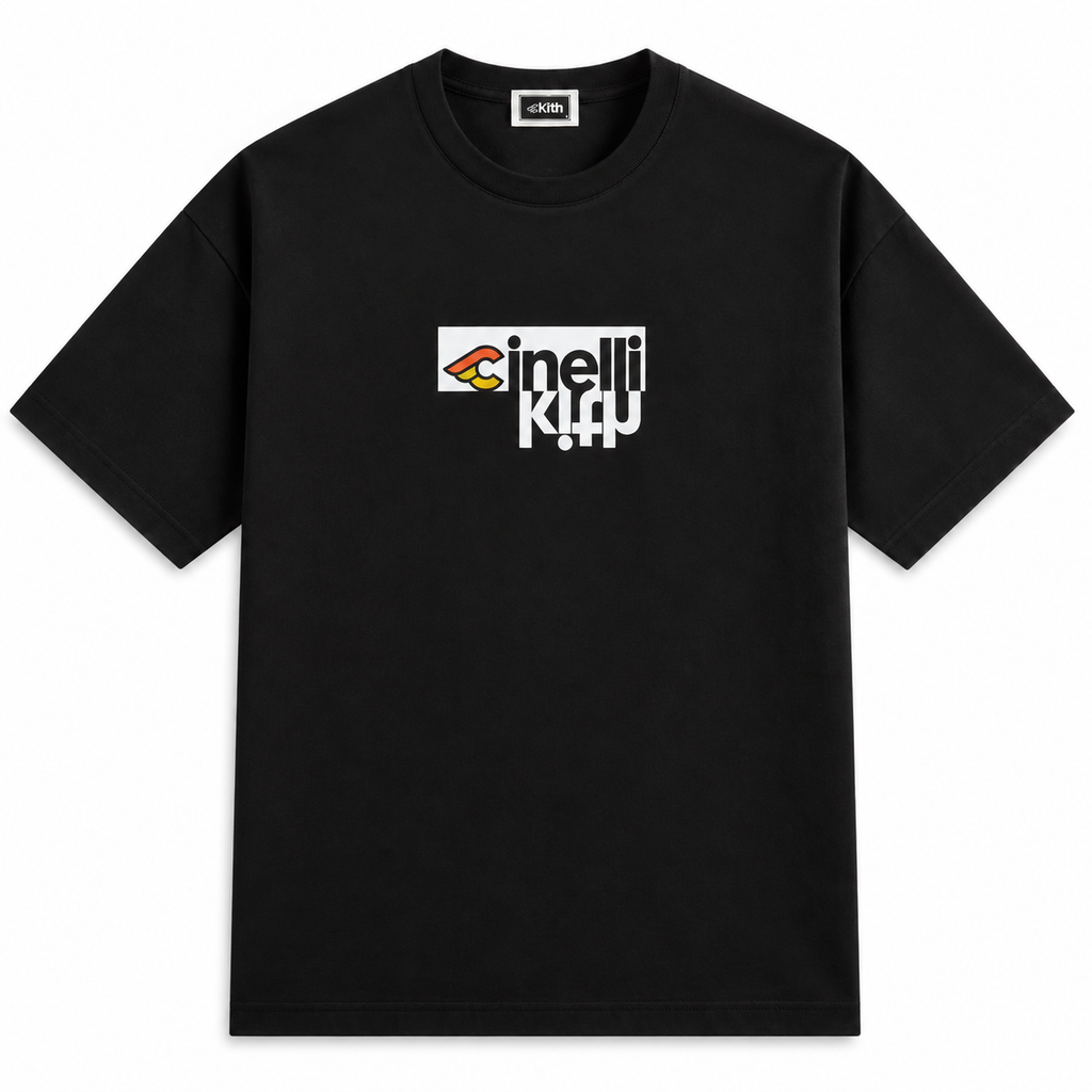 Kith for Cinelli Upside Down Logo Tee Black 2026