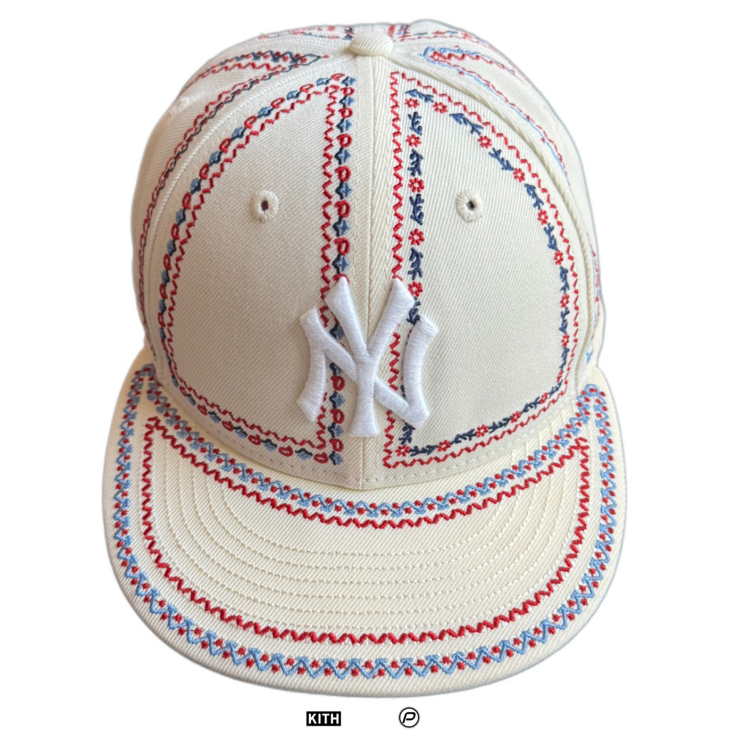 Kith x New Era New York Yankees Floral Frame 59Fifty Fitted Hat 2023 (USED)
