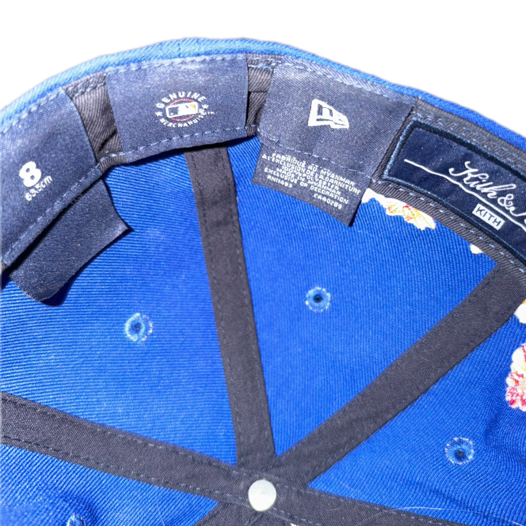 Kith New Era New York Mets Floral Fitted Hat Royal Blue 2023 (USED)