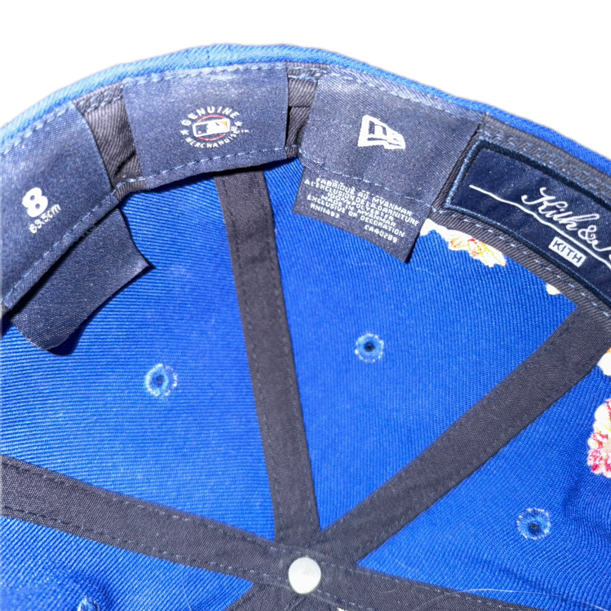 Kith New Era New York Mets Floral Fitted Hat Royal Blue 2023 (USED)