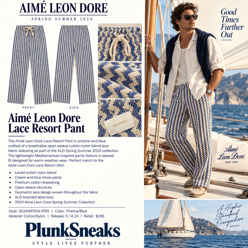Aimé Leon Dore Lace Resort Pant Pristine Blue 2024