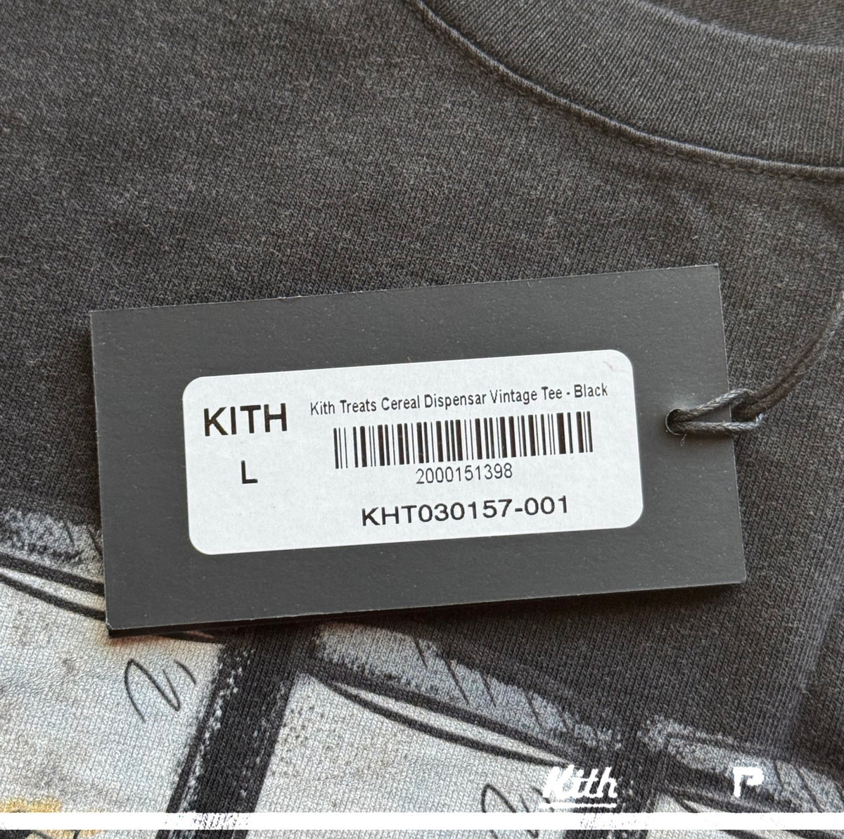 Kith Treats Cereal Dispenser Vintage Tee Black | Store Exclusive 2025