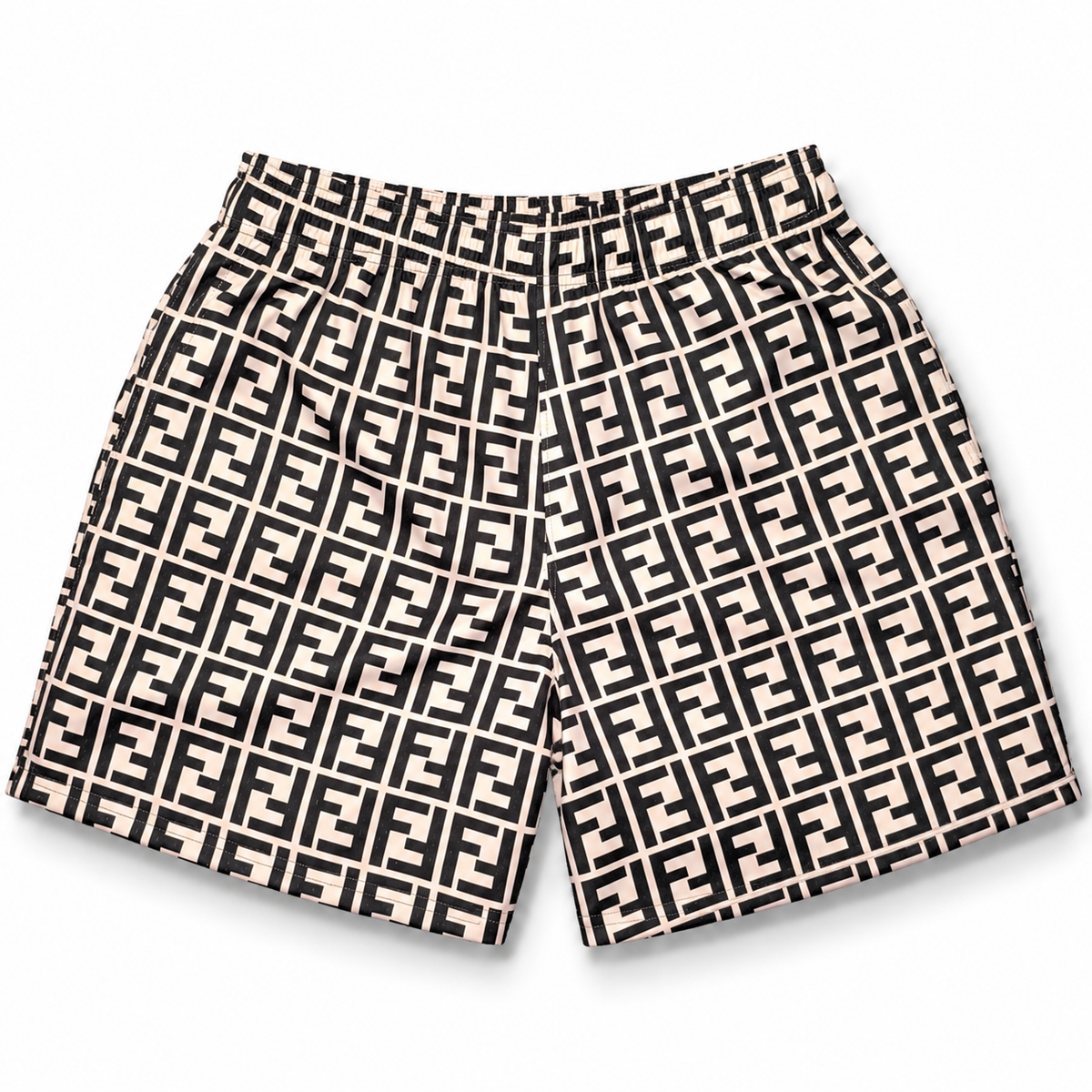 Mr Remade Fendi-Inspired Mesh Monogram Shorts Cream 2021 (USED)