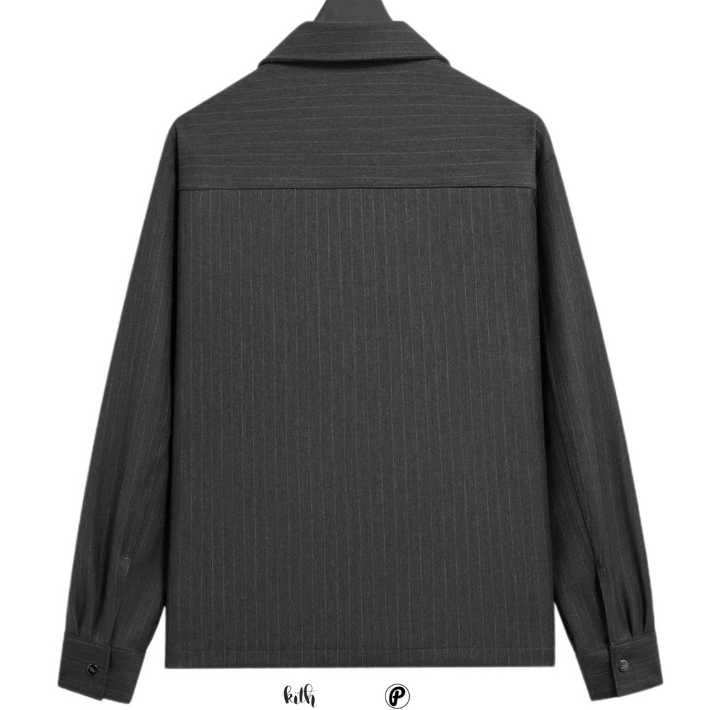 Kith Double Weave Montague Shirt Dark Heather Grey 2026