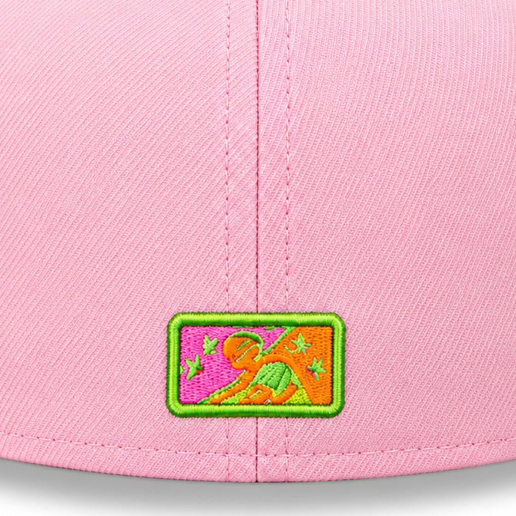 New Era MiLB Corpus Christi Hooks Rusty Hook 59FIFTY Sherbet Collection Fitted Hat Pink Tan 2022