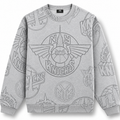 Kith for the New York Knicks Sketched Nelson Crewneck Light Heather Grey 2024