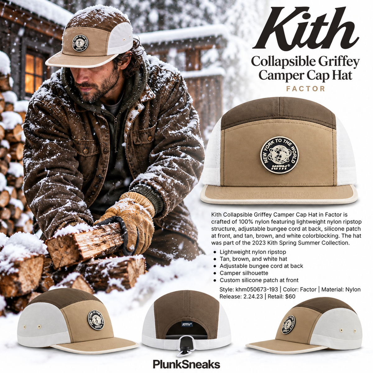 Kith Collapsible Griffey Camper Cap Hat Factor 2023