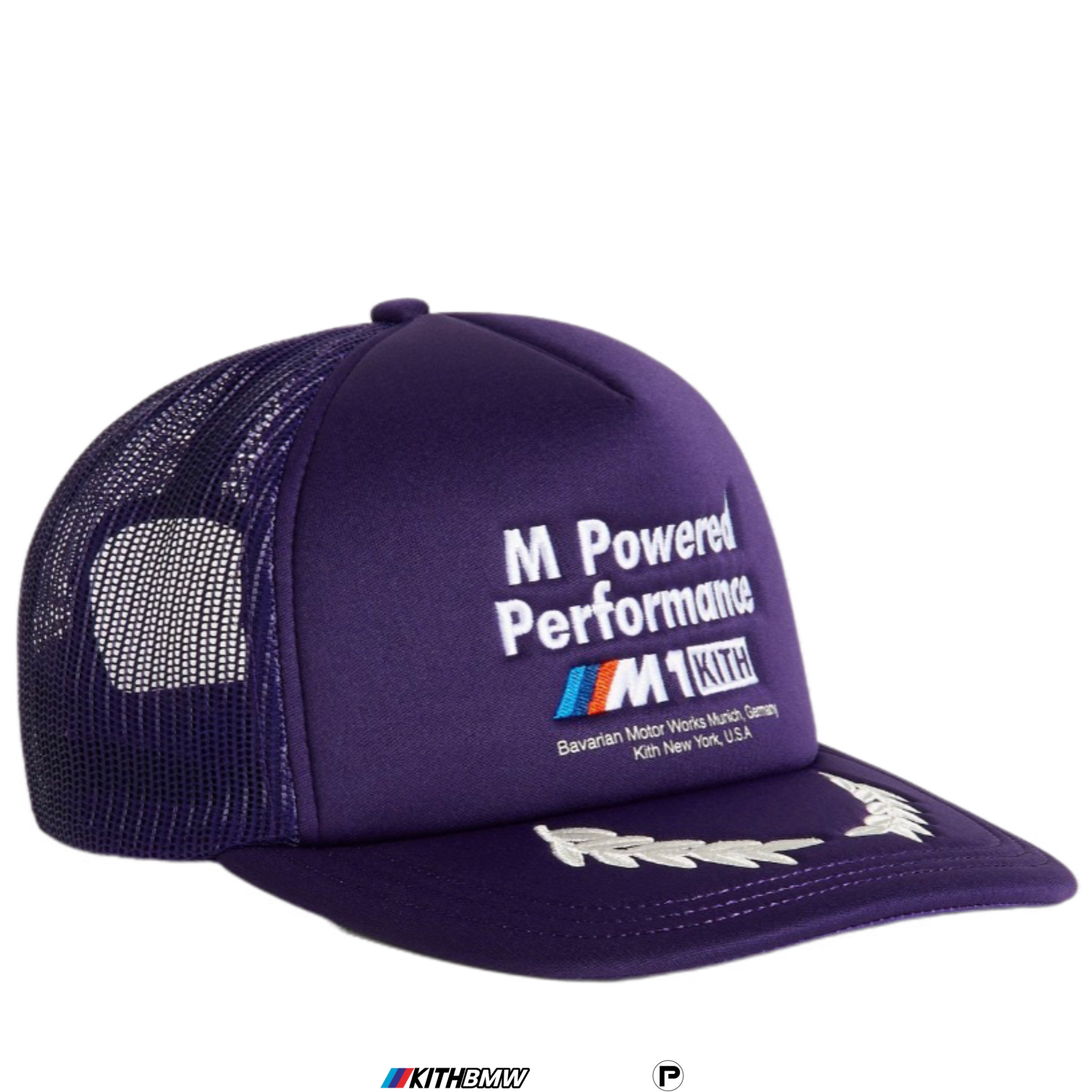 Kith for BMW M1 Podium Polyester Foam Nolan Trucker Cap Techno Violet