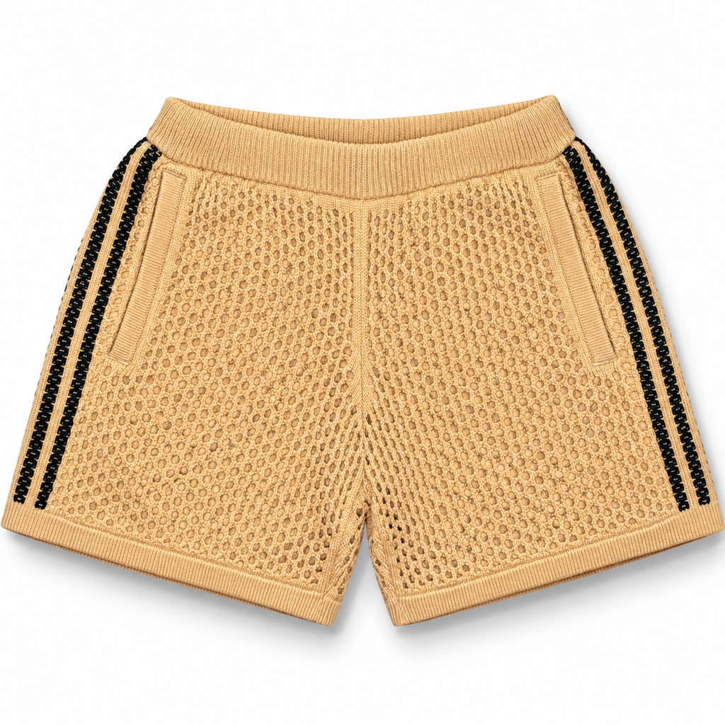 adidas Originals x CLOT Edison Chen Crochet Shorts Beige Black 2024