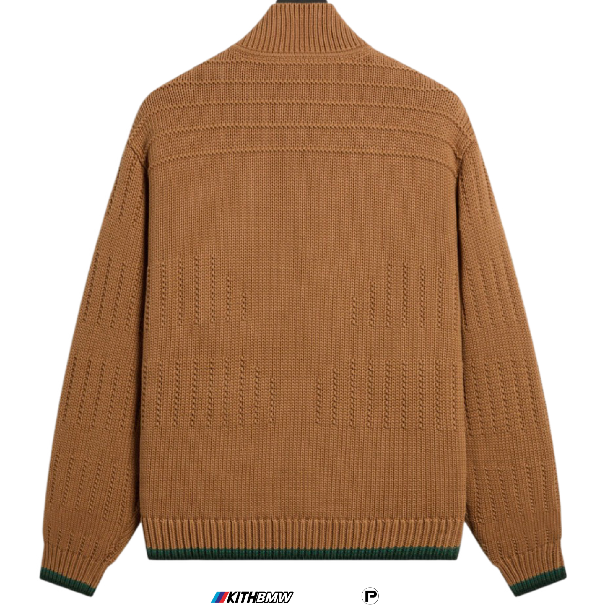 Kith for BMW Ansel Quarter Zip Sweater Desert