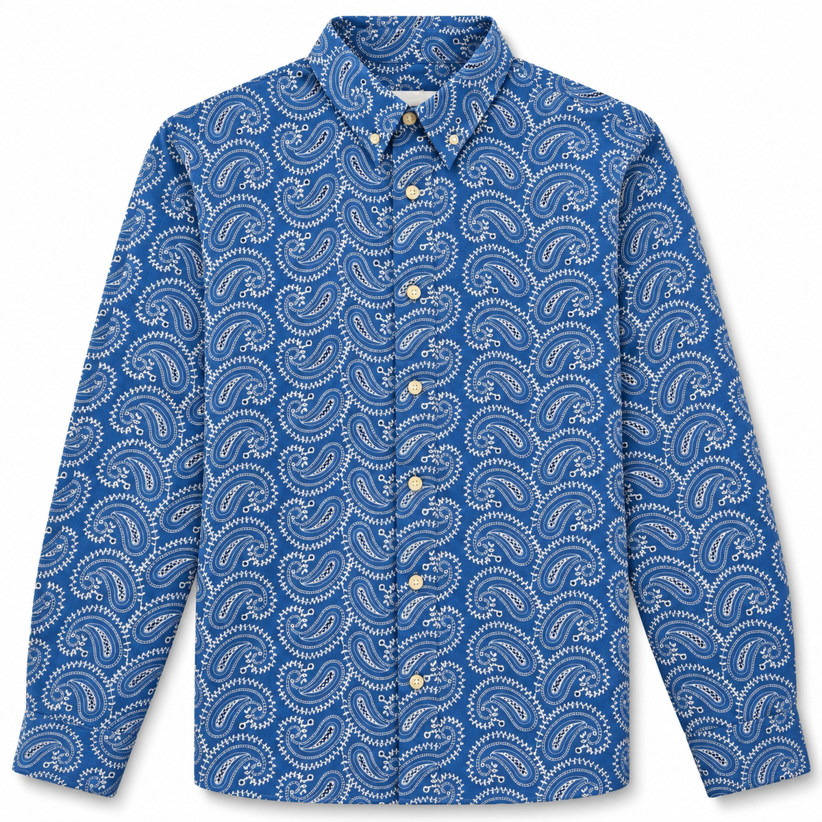 Aimé Leon Dore Paisley Embroidered Button Down Blue 2024