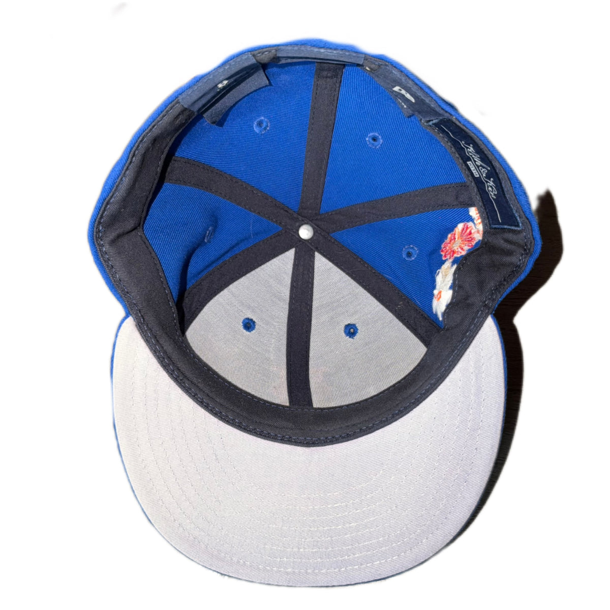 Kith New Era New York Mets Floral Fitted Hat Royal Blue 2023 (USED)