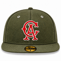 Hat Club New Era California Angels 59FIFTY Fitted Hat Olive Red 2022