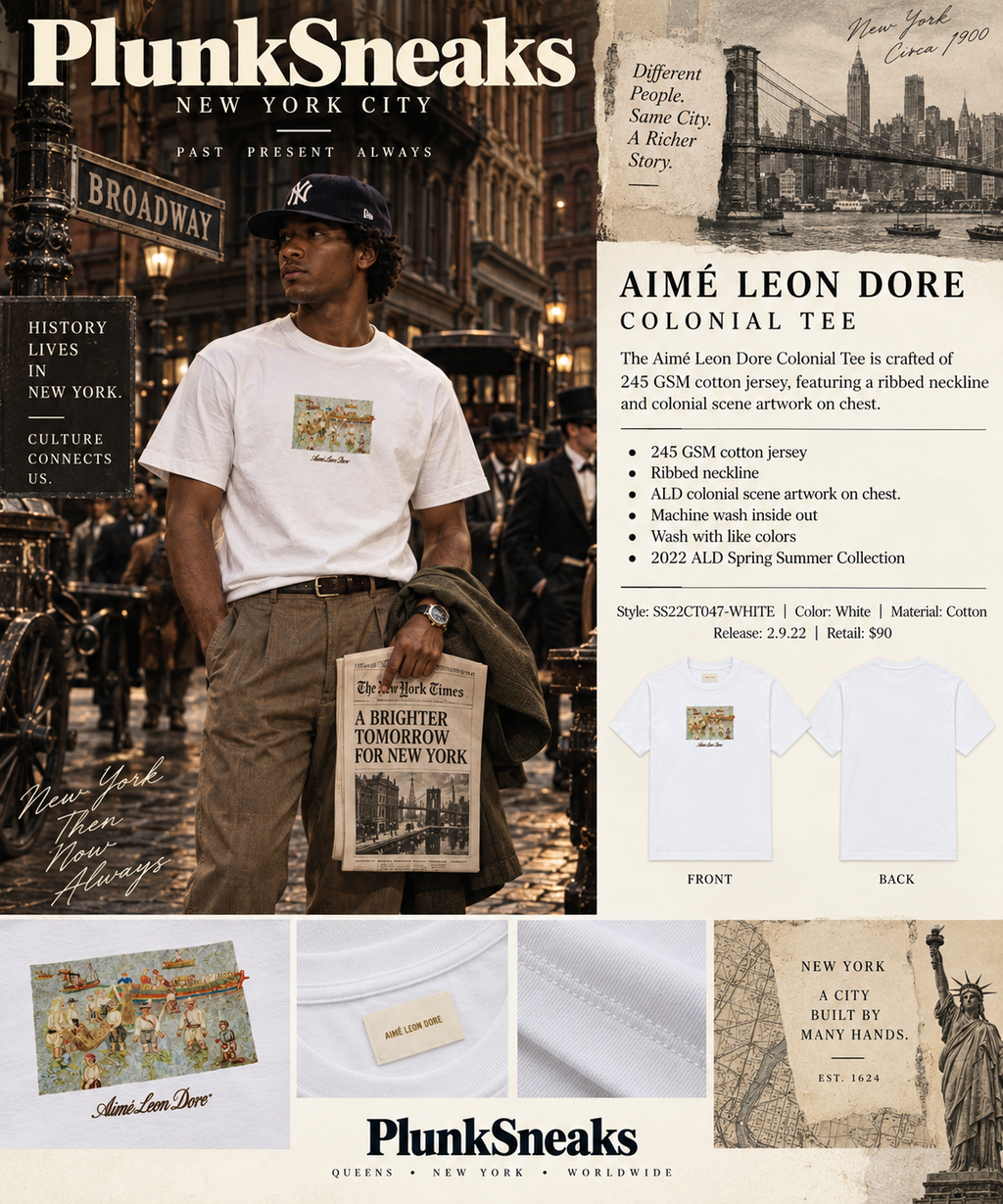 Aime Leon Dore Colonial Tee White 2022 (USED)