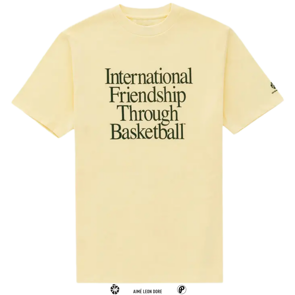 Aimé Leon Dore New Balance 550 Friendship Graphic Tee Golden Haze 2021 (USED)