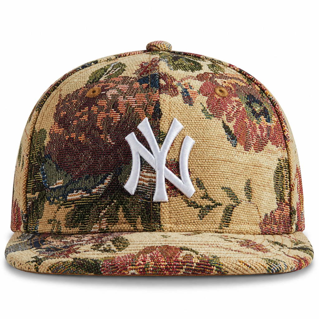 Kith x New Era For New York Yankees Tapestry Floral Waldorf Low Profile Cap 'Highland' 2022 (USED)