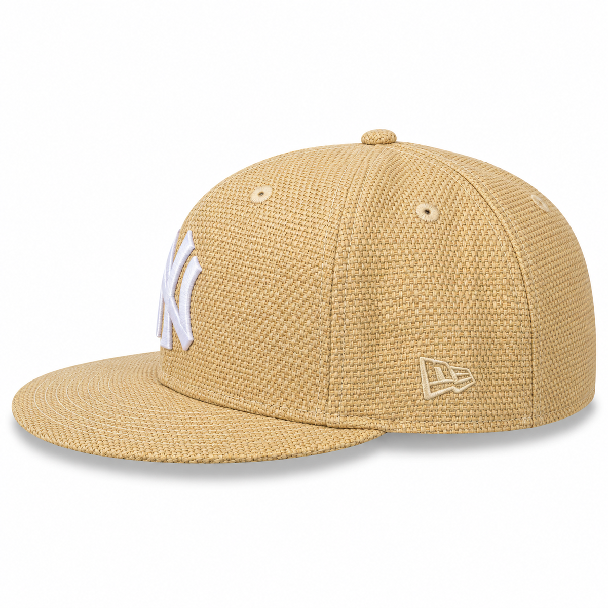Kith New Era New York Yankees Raffia Fitted Hat Natural 2025 (USED)