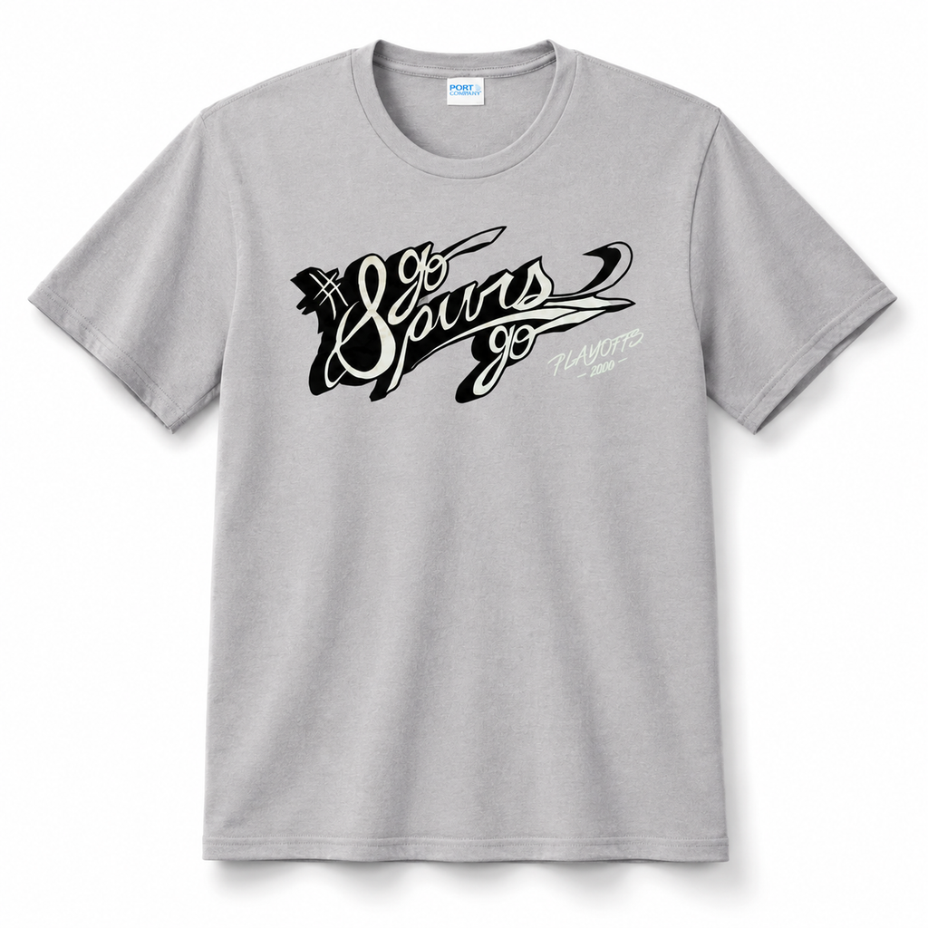 San Antonio Spurs Go Spurs Go Hashtag Playoff Tee Grey 2016 (USED)