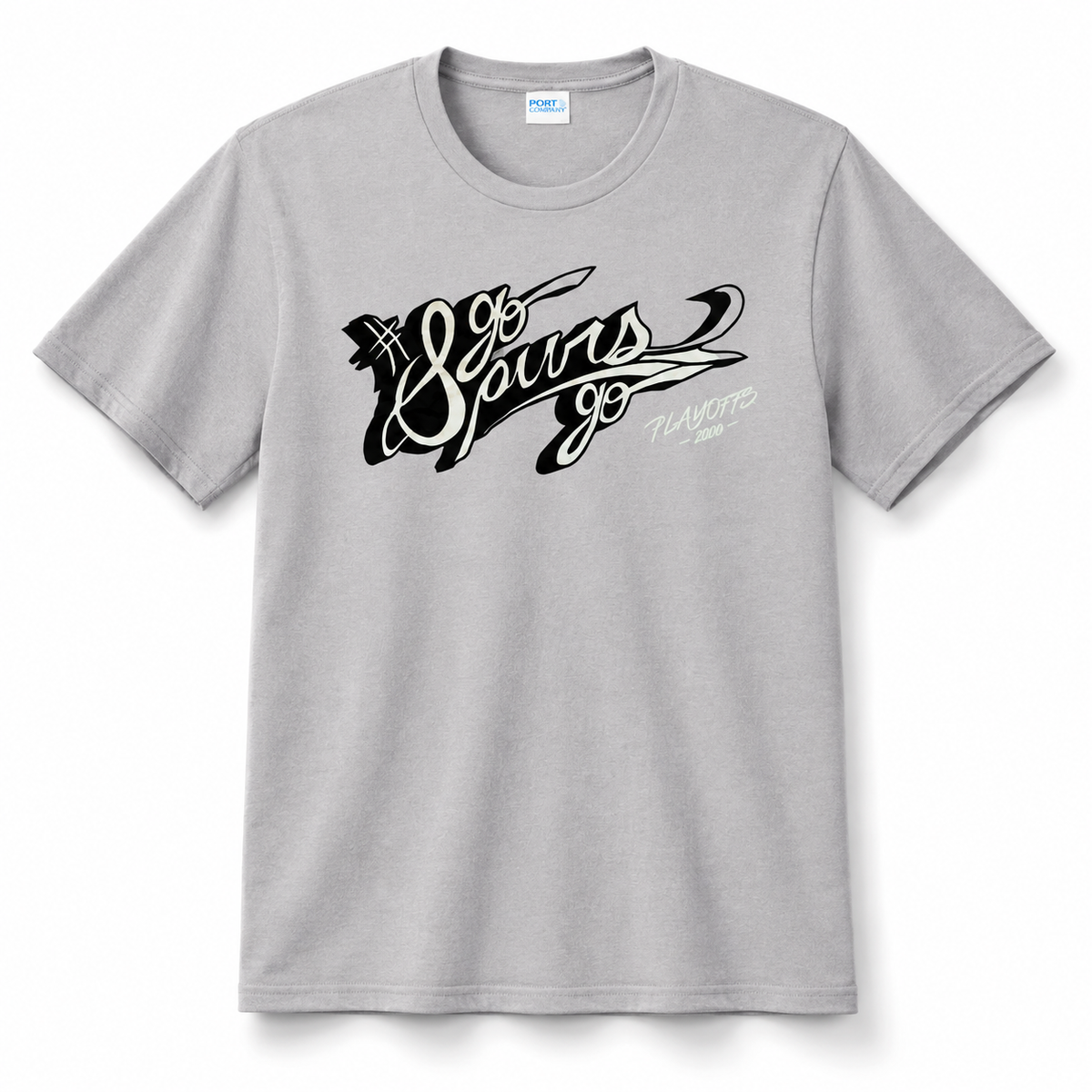 San Antonio Spurs Go Spurs Go Hashtag Playoff Tee Grey 2016 (USED)