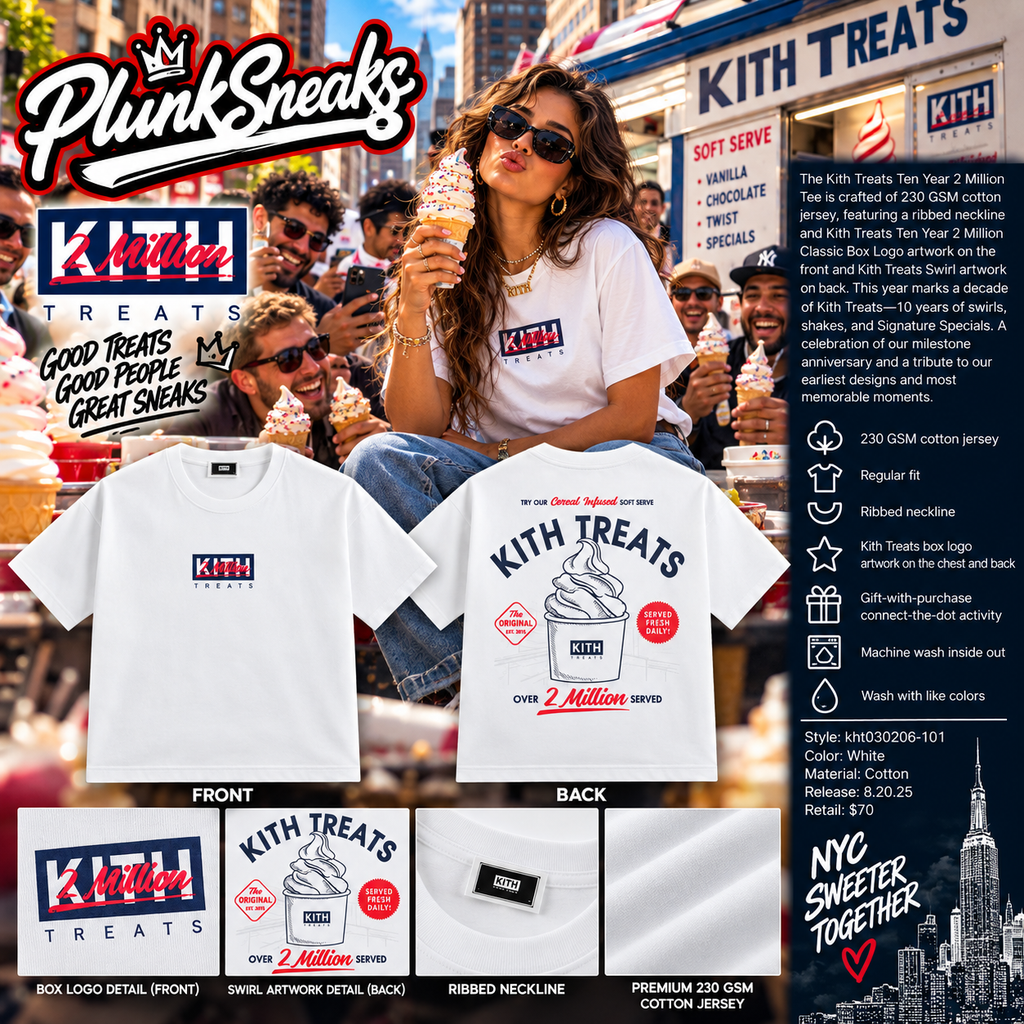 Kith Treats Ten Year 2 Million Tee White 2025