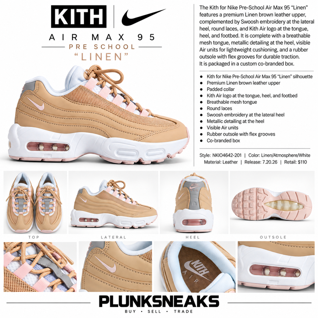 Kith & Nike Air Max 95 Linen (PS) 2026