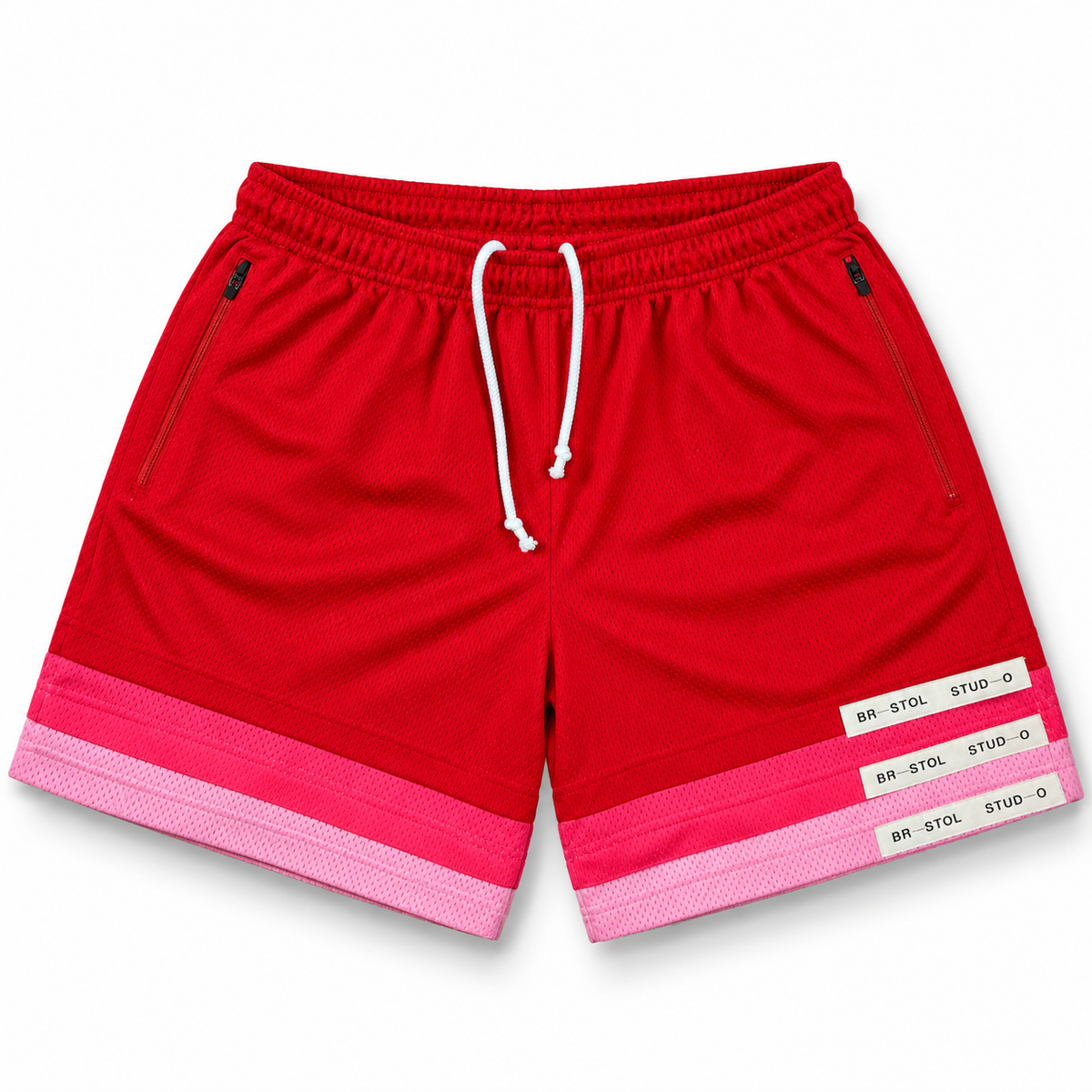 Bristol Studio Triple Hem Shorts Red Rose Pastel Pink 2022 (USED)