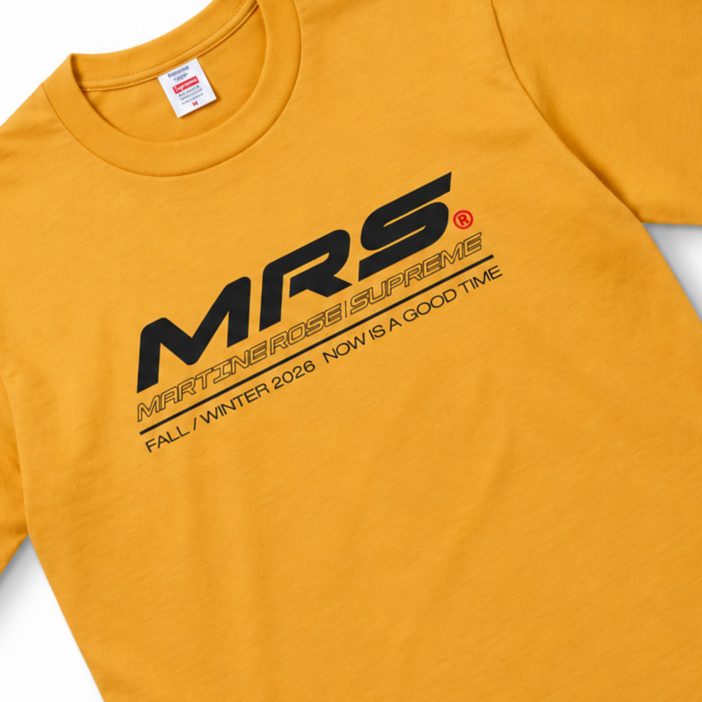Supreme Martine Rose Now Tee Mustard 2026