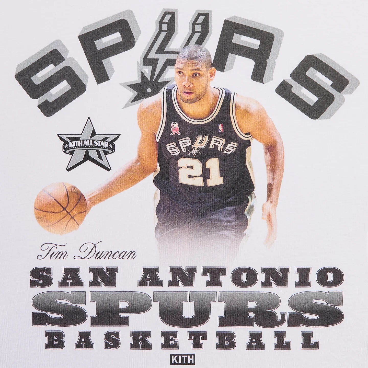 Kith for NBA All-Star San Antonio Spurs Tim Duncan Vintage Tee