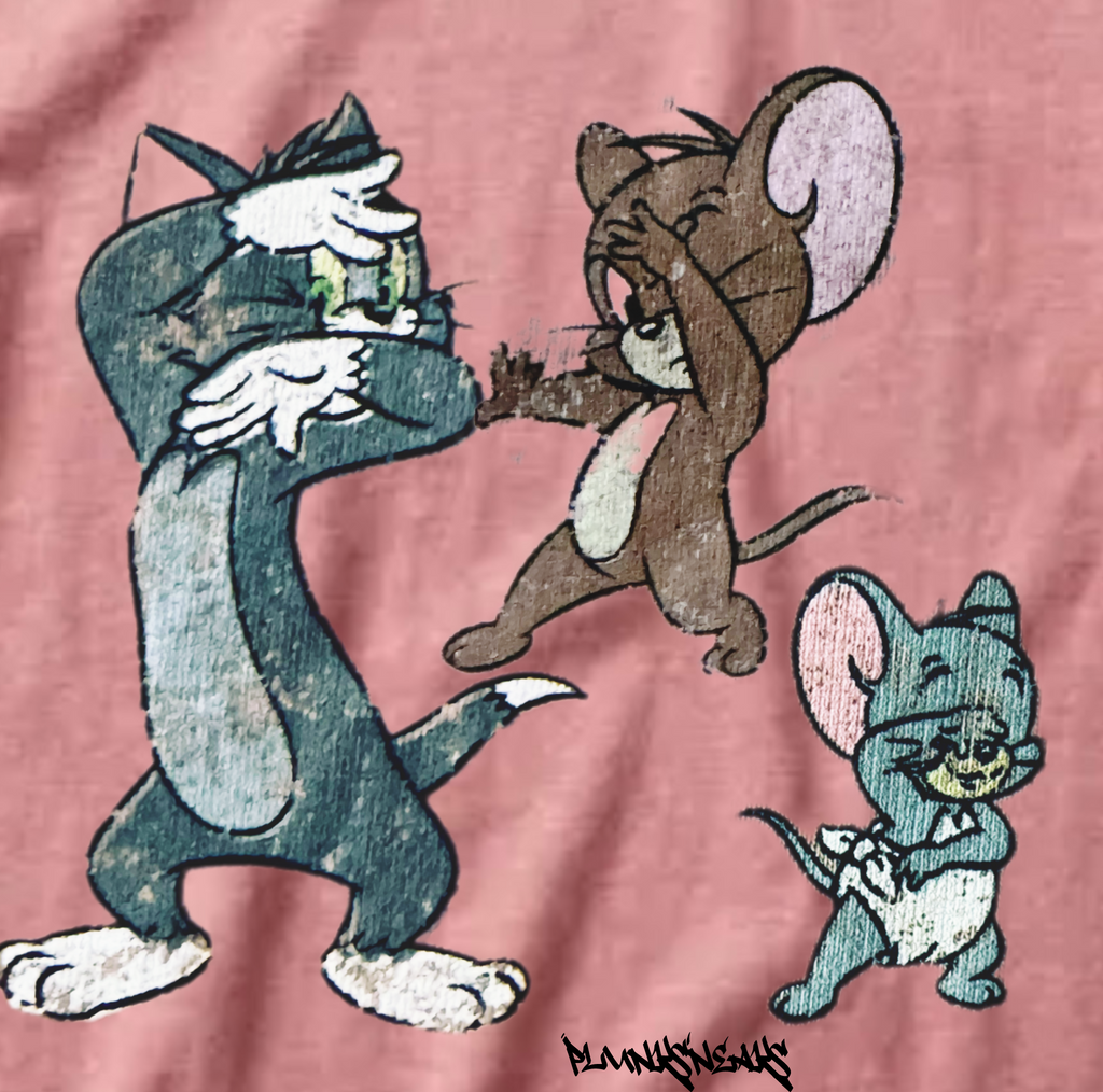 Tom and Jerry Chasing Patch Vintage Tee