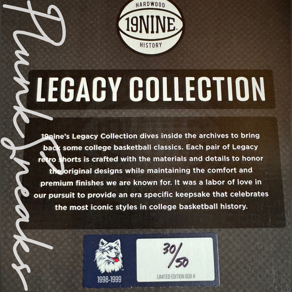 19Nine UConn Rip Hamilton 1998-99 Short Shirt Legacy Box 2022 (USED)