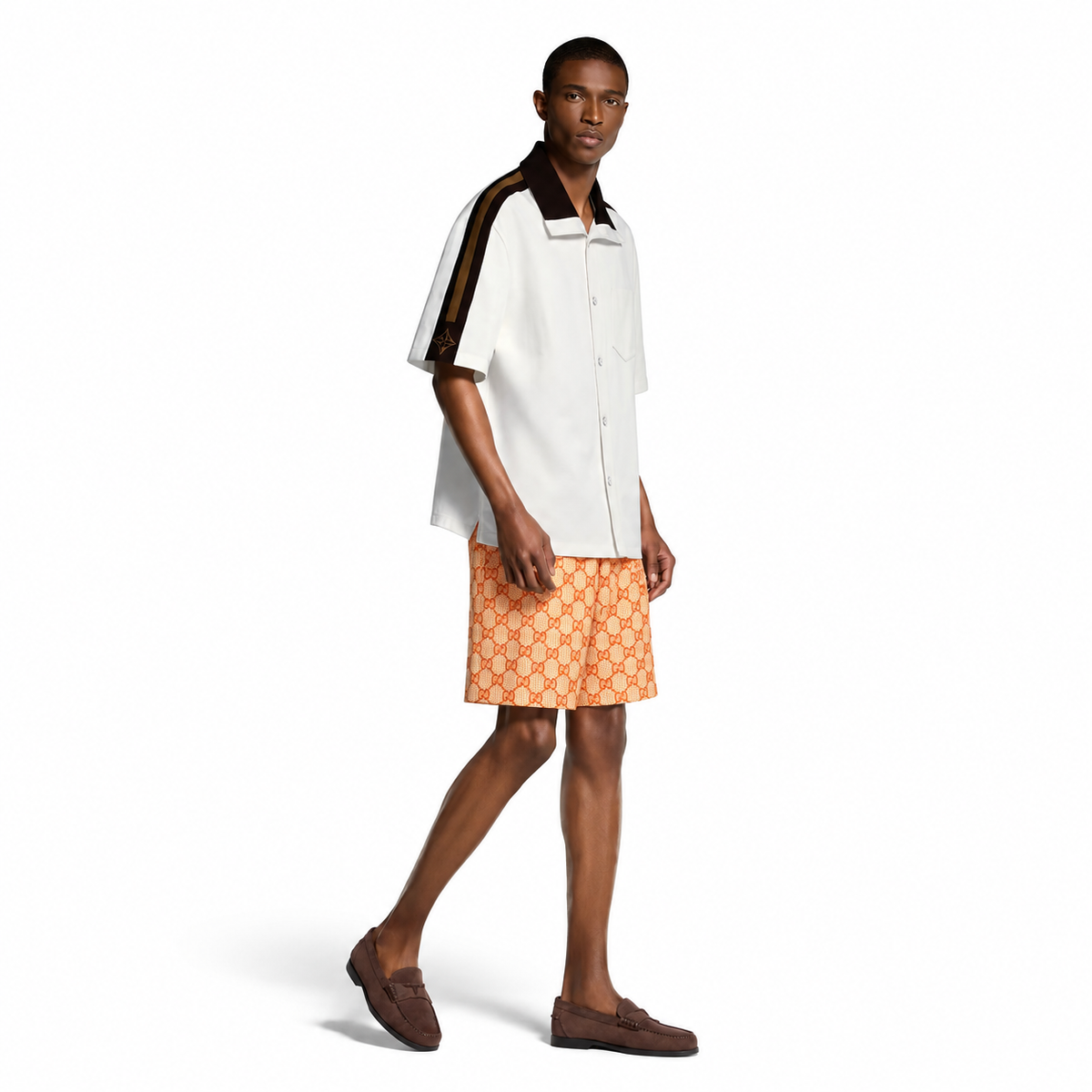 Bravest Studios Gucci-Inspired Mesh Shorts Monogram Creamsicle 2020 (USED)