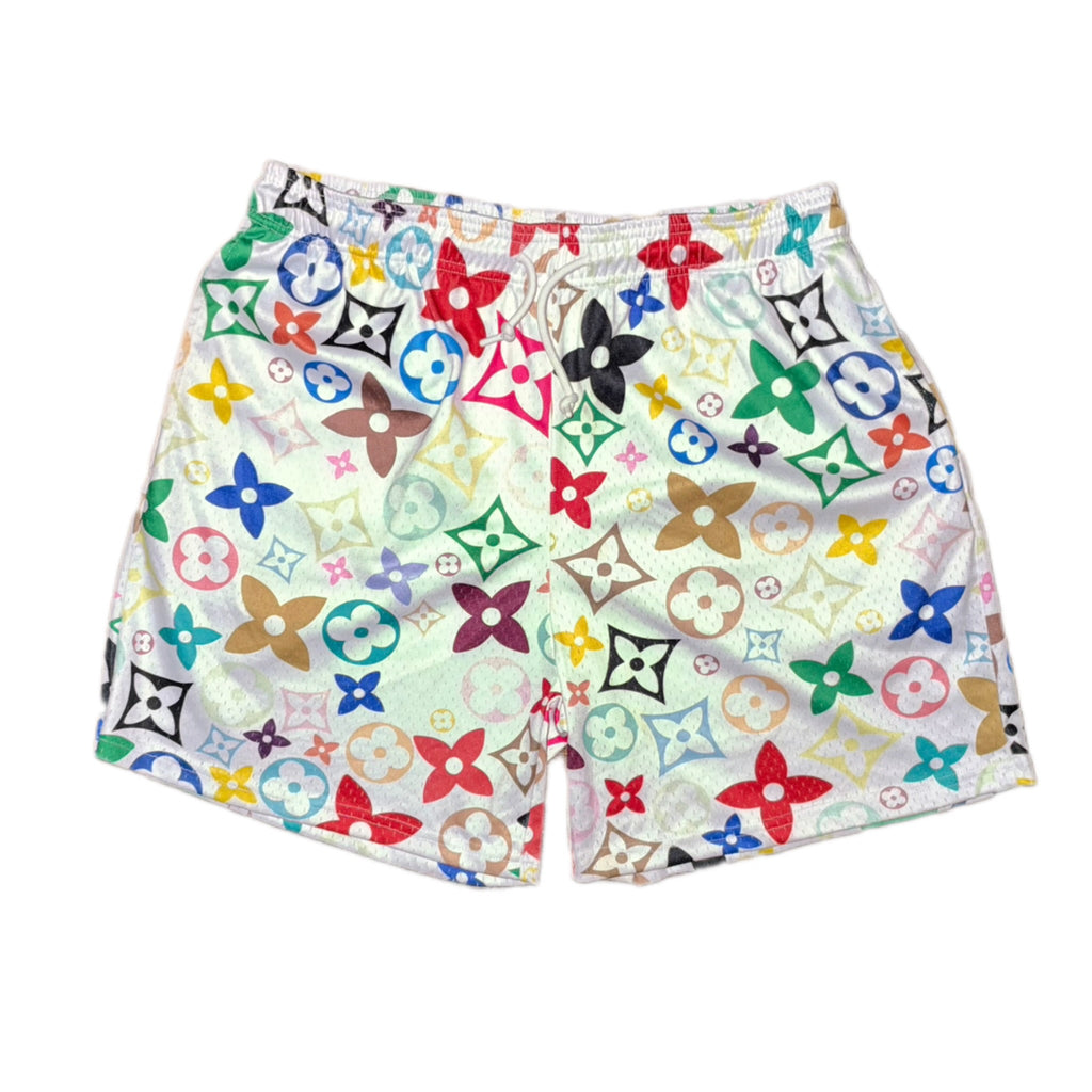 Mr Remade Louis Vuitton-Inspired Mesh Monogram Shorts White 2021 (USED)
