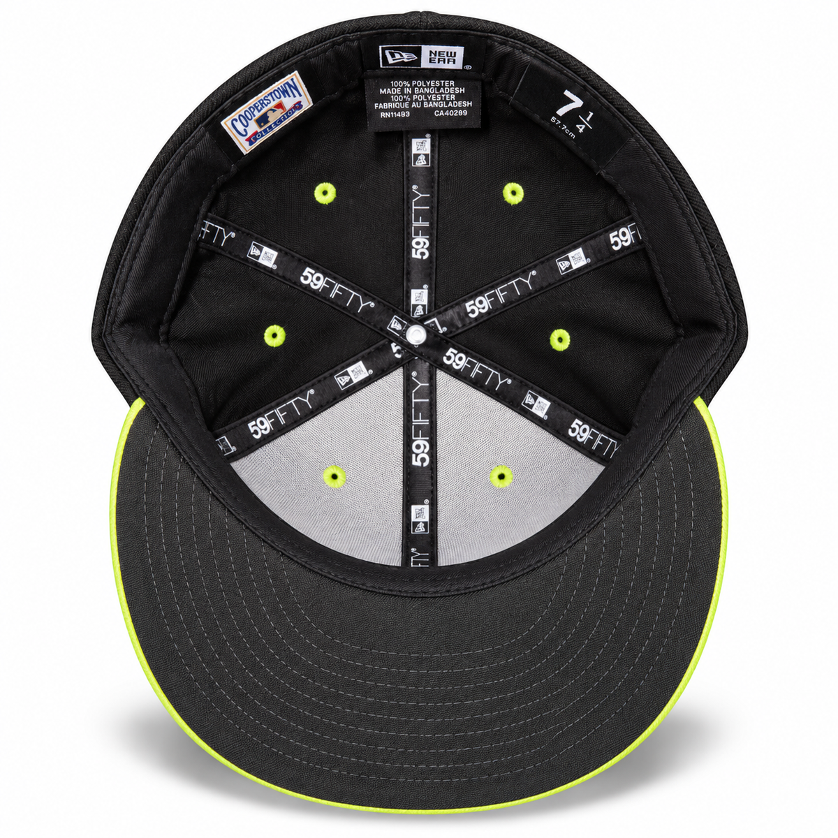 New Era MiLB Columbia Fireflies Chicharrones de Columbia 59FIFTY Fitted Hat Black Neon 2022