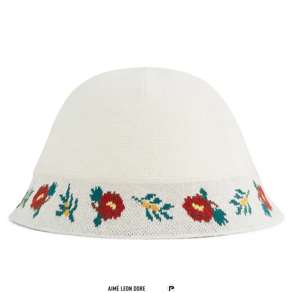 Aimé Leon Dore Roses Floral Knit Bucket Hat 'Pristine' 2023
