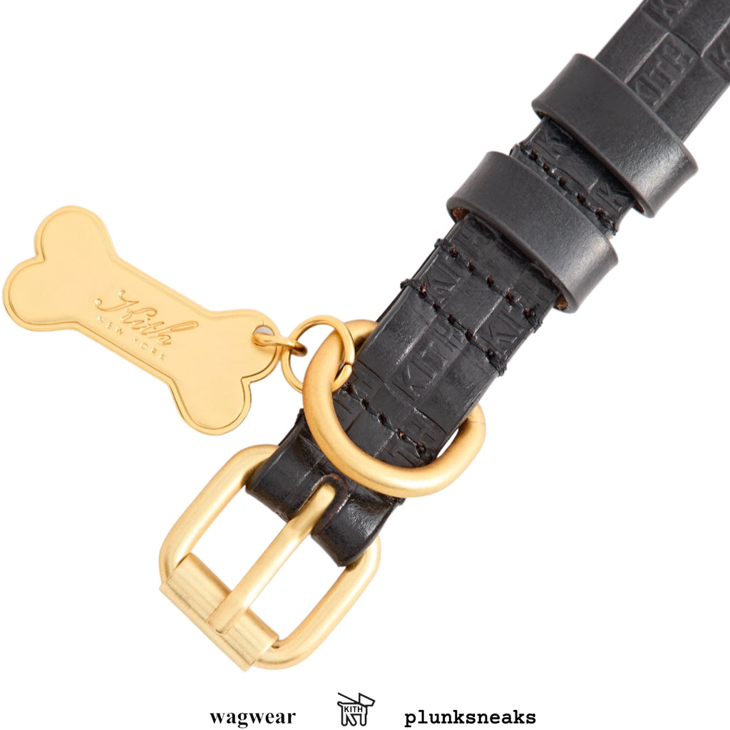 Kith for wagwear Monogram Leather Dog Collar