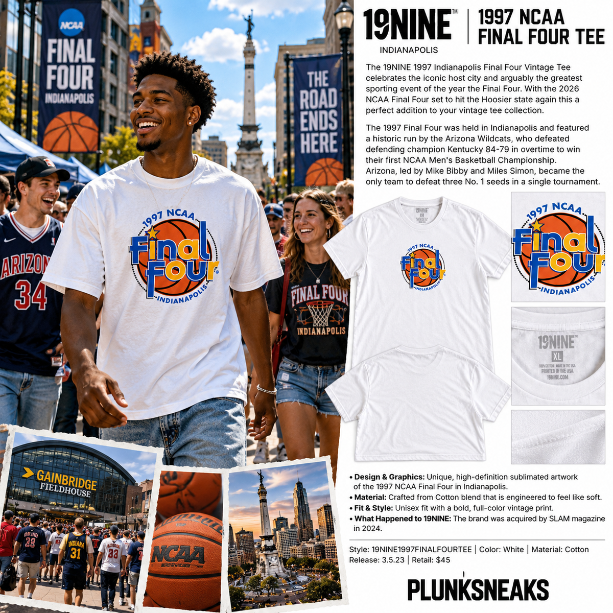 19NINE 1997 Indianapolis Final Four Vintage Tee (USED)